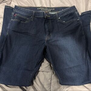 Brand New American Eagle Outfitters Men's Relaxed Jeans - Dark Blue